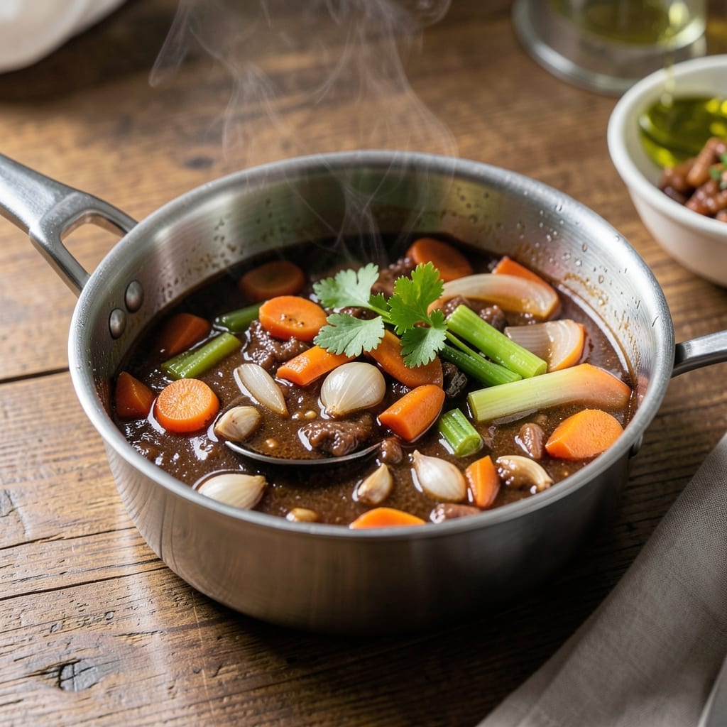Au Jus Sauce Recipe For French Dip Sandwiches: Rich Beef Broth With Herbal Depth