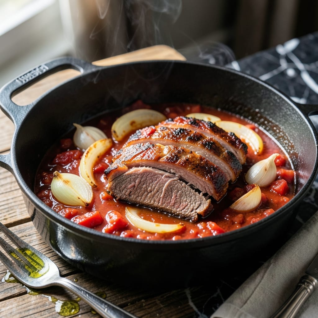 Brisket Red Sauce Recipe: Slow-Simmered Richness with Garlic Depth