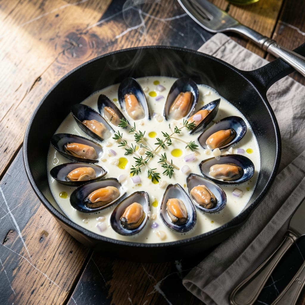 Mussels in White Sauce Recipe: Garlicky Wine-Infused Indulgence
