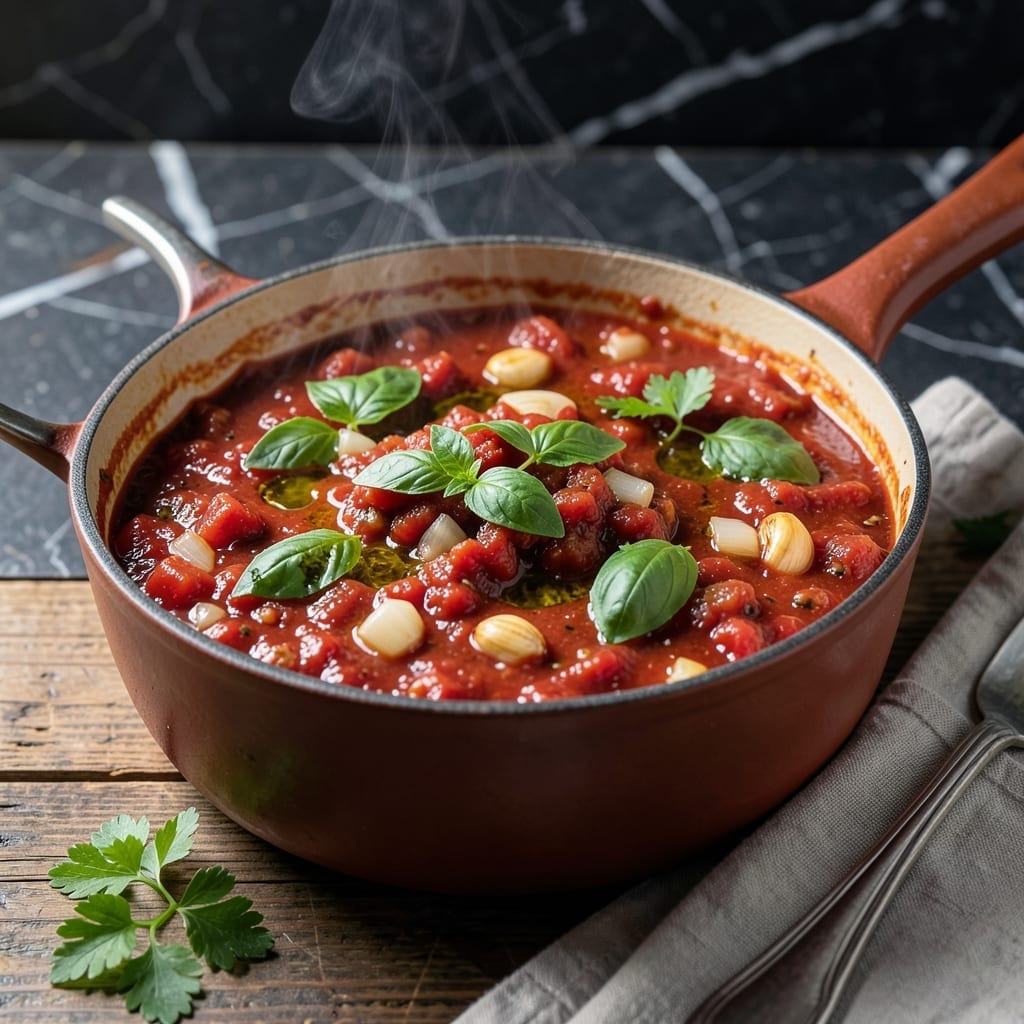 Chunky Marinara Sauce Recipe: Rustic Tomato and Herb Infusion Chunky Marinara Sauce Recipe: Rustic Tomato and Herb Infusion
