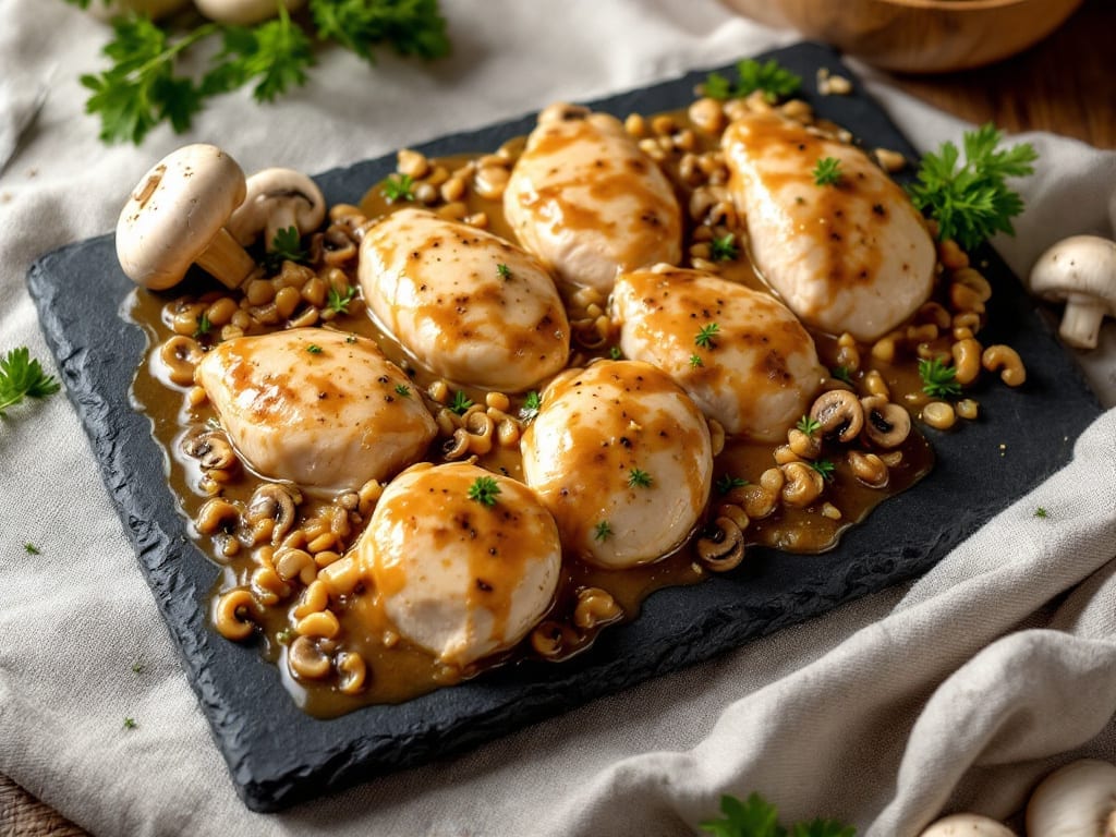 Barefoot Contessa Chicken Divan Recipe: Buttery Biscuit Top Over Creamy Mushroom Filling