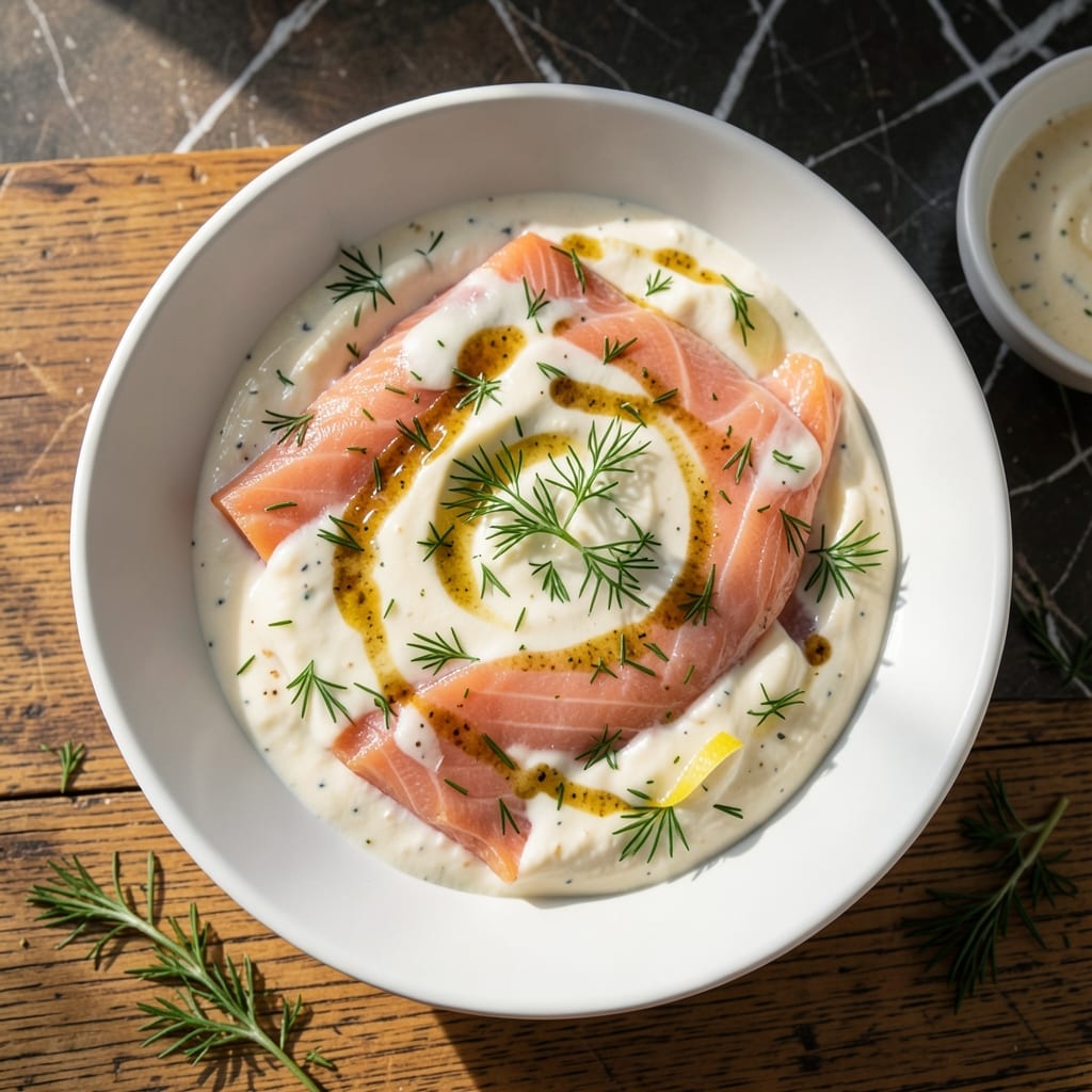 Cold Salmon Sauce Recipe: Silky Dill and Lemon Emulsion