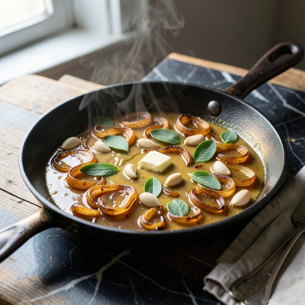 Saltimbocca Sauce Recipe: Sage and White Wine Reduction