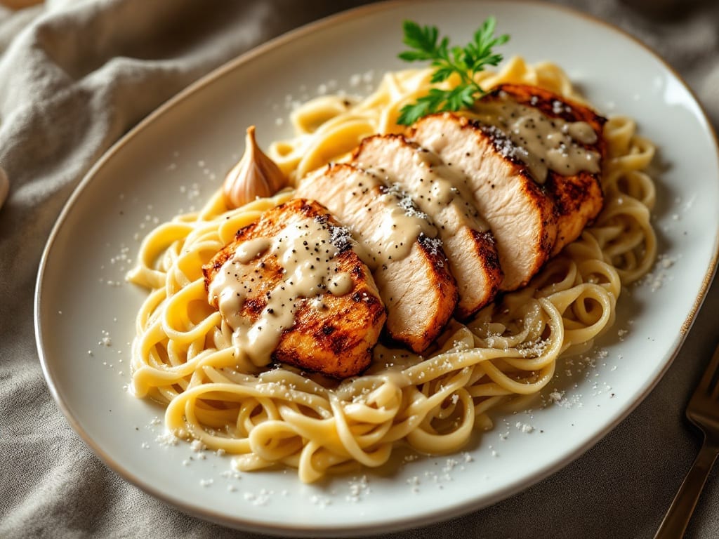 Chicken Alfredo Recipe: Creamy Pasta with Crispy-Topped Chicken