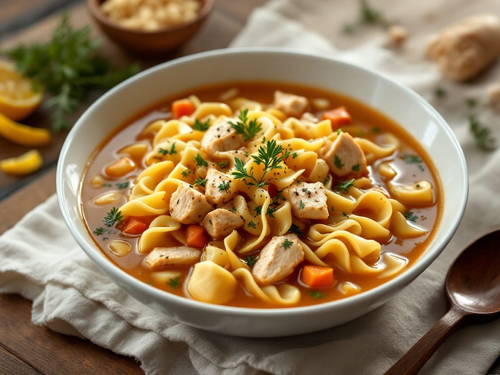 Chick Fil A Copycat Chicken Noodle Soup Recipe: Herby Creamy Comfort with Perfectly Poached Chicken Chick Fil A Copycat Chicken Noodle Soup Recipe: Herby Creamy Comfort with Perfectly Poached Chicken