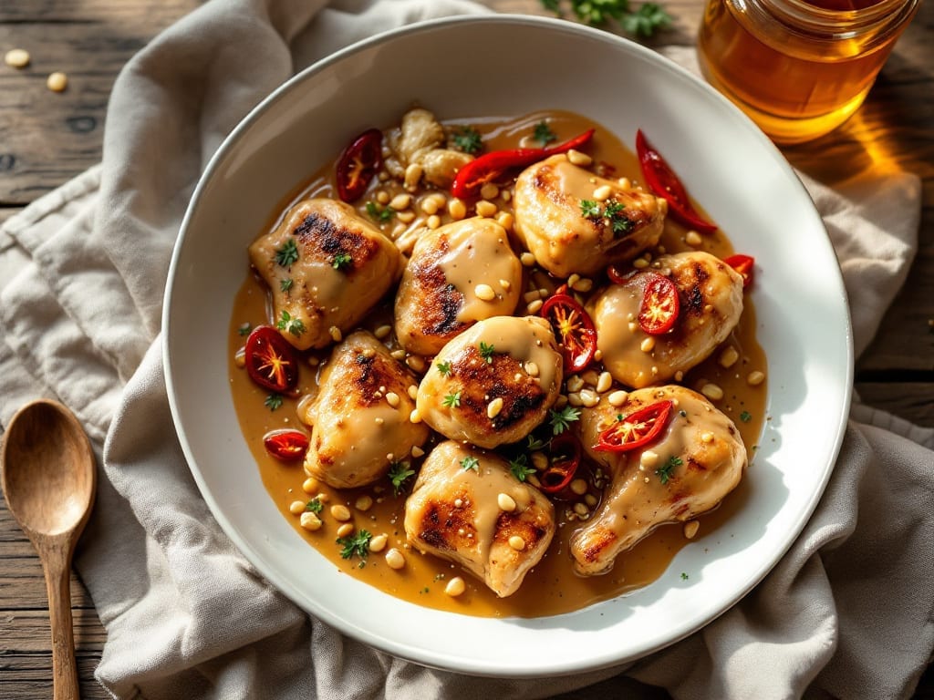 Peanut Chicken Recipe: Crunchy Nuts and Sweet-Savory Glaze in One Pan Peanut Chicken Recipe: Crunchy Nuts and Sweet-Savory Glaze in One Pan
