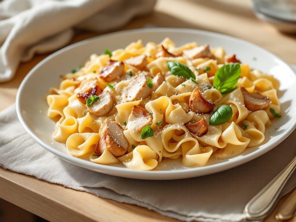 Cheesecake Factory Farfalle with Chicken and Roasted Garlic Copycat Recipe: One-Pan Creamy Pasta With Garlicky Crunch