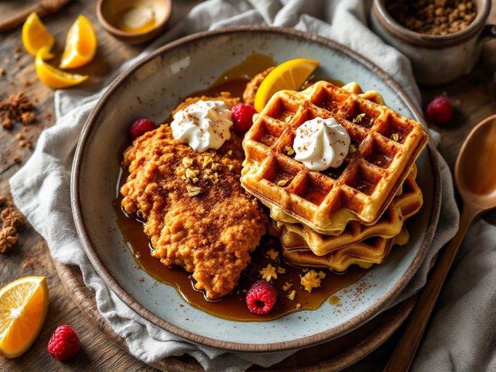 Chili's Chicken and Waffles Recipe: Crispy Crust Meets Sweet Spiced Biscuit