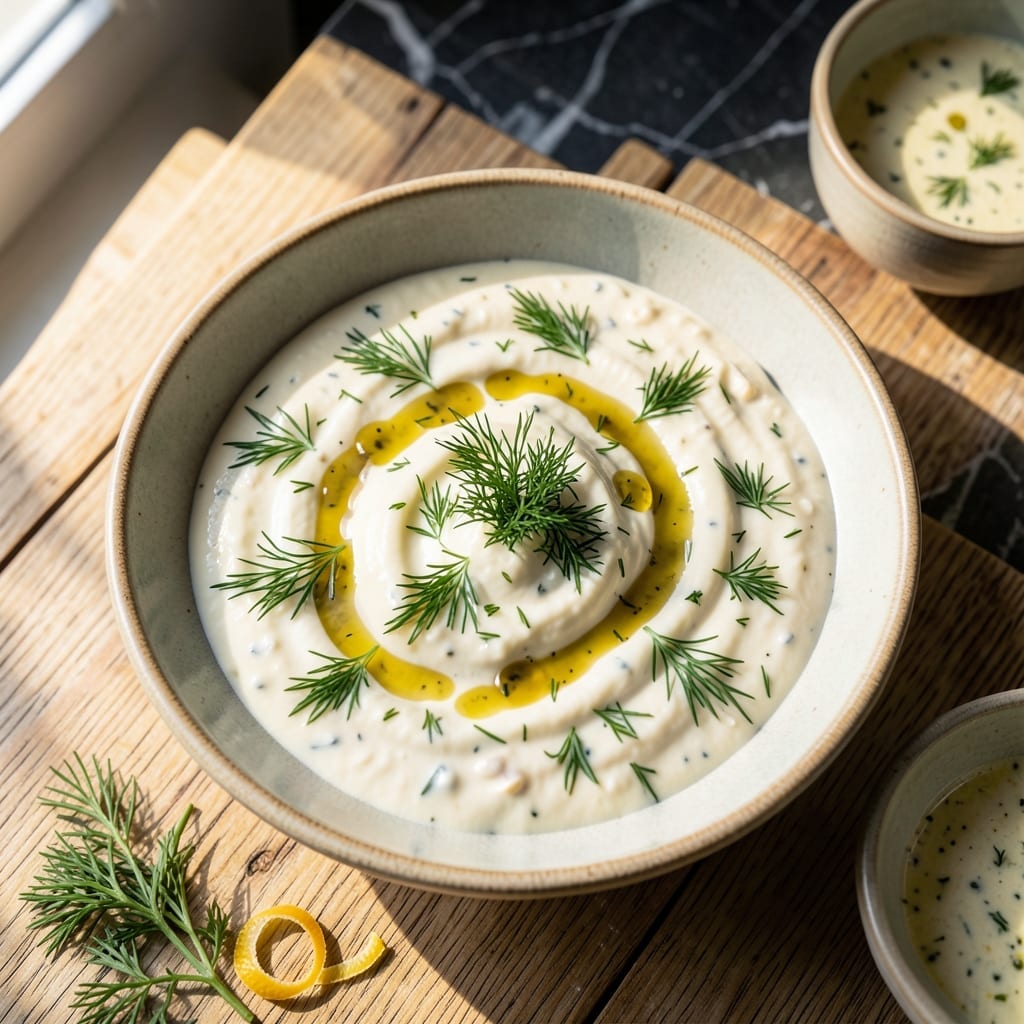 Greek Dill Sauce Recipe: Zesty Garlic Cream for Pita Perfection