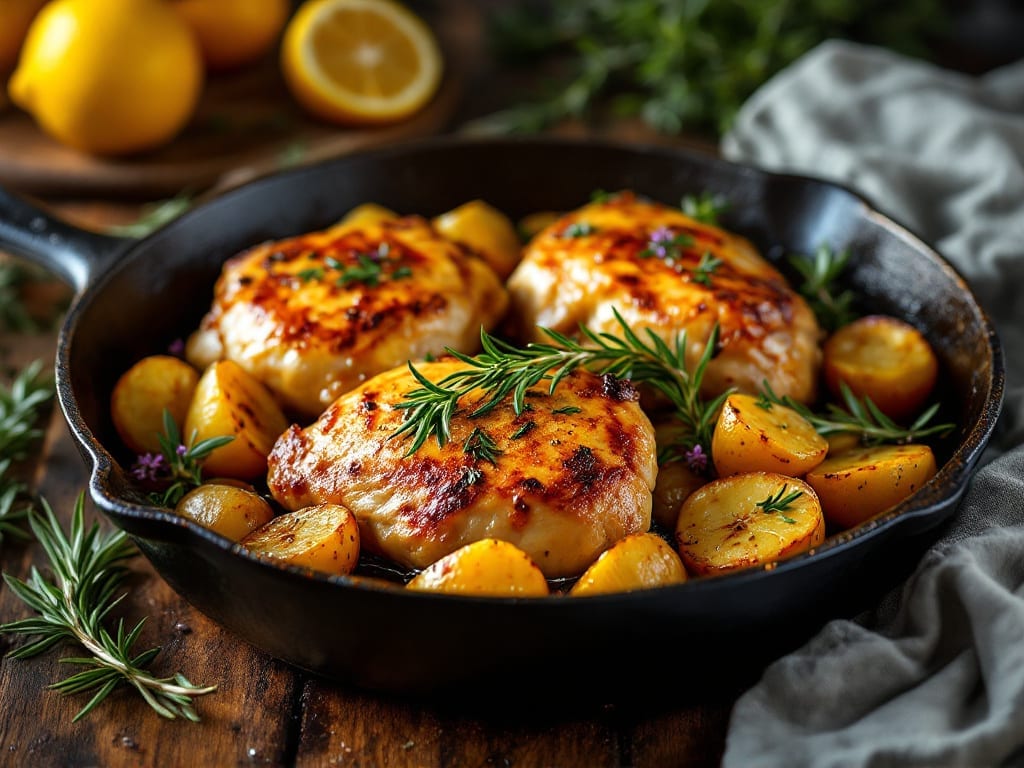 Lemon Herb Chicken with Potatoes