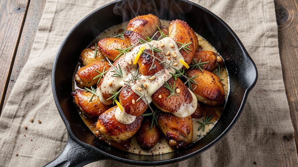 Smothered Chicken Wings Recipe: Smoky Garlic Butter Baste for Rich Flavor