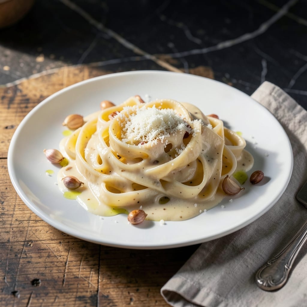 Garlic Fettuccine Alfredo Sauce Recipe: Velvety Parmesan Richness