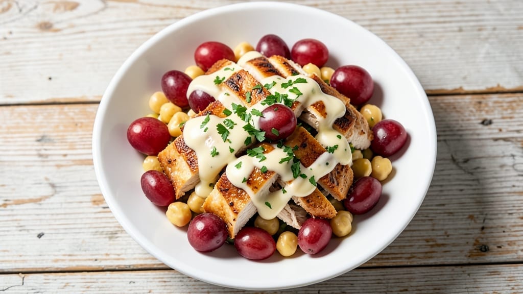 Chick-Fil-A Copycat Chicken Salad Recipe: Crunchy Chickpeas and Creamy Grape Twist