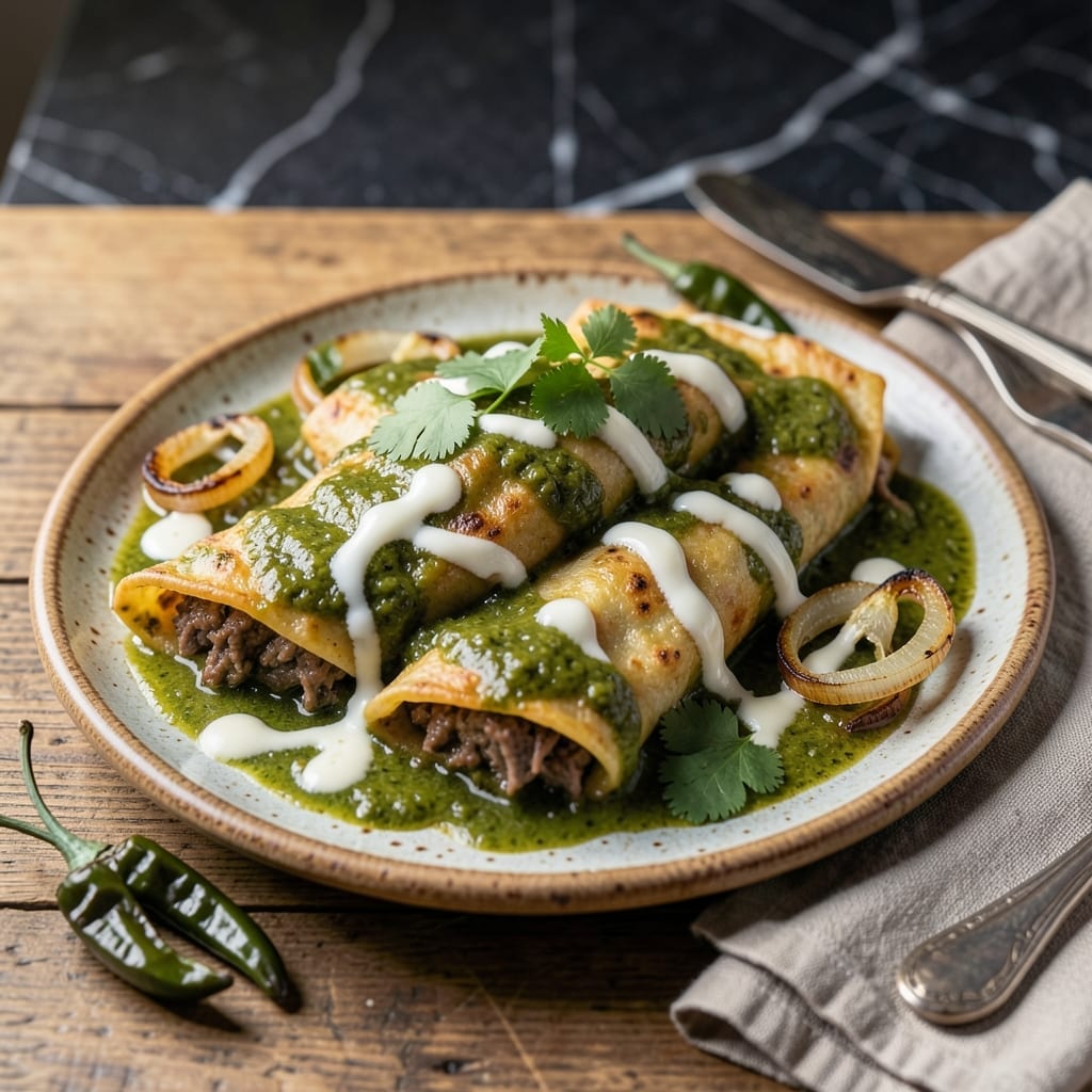 Beef Enchilada Green Sauce Recipe: Zesty Tomatillo and Chile Flavor