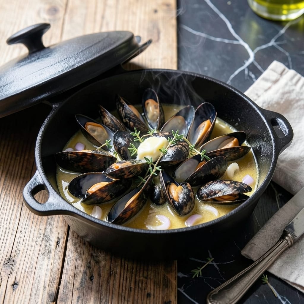 Mussels In Wine Sauce Recipe: Garlicky White Wine Broth With Fresh Herbs