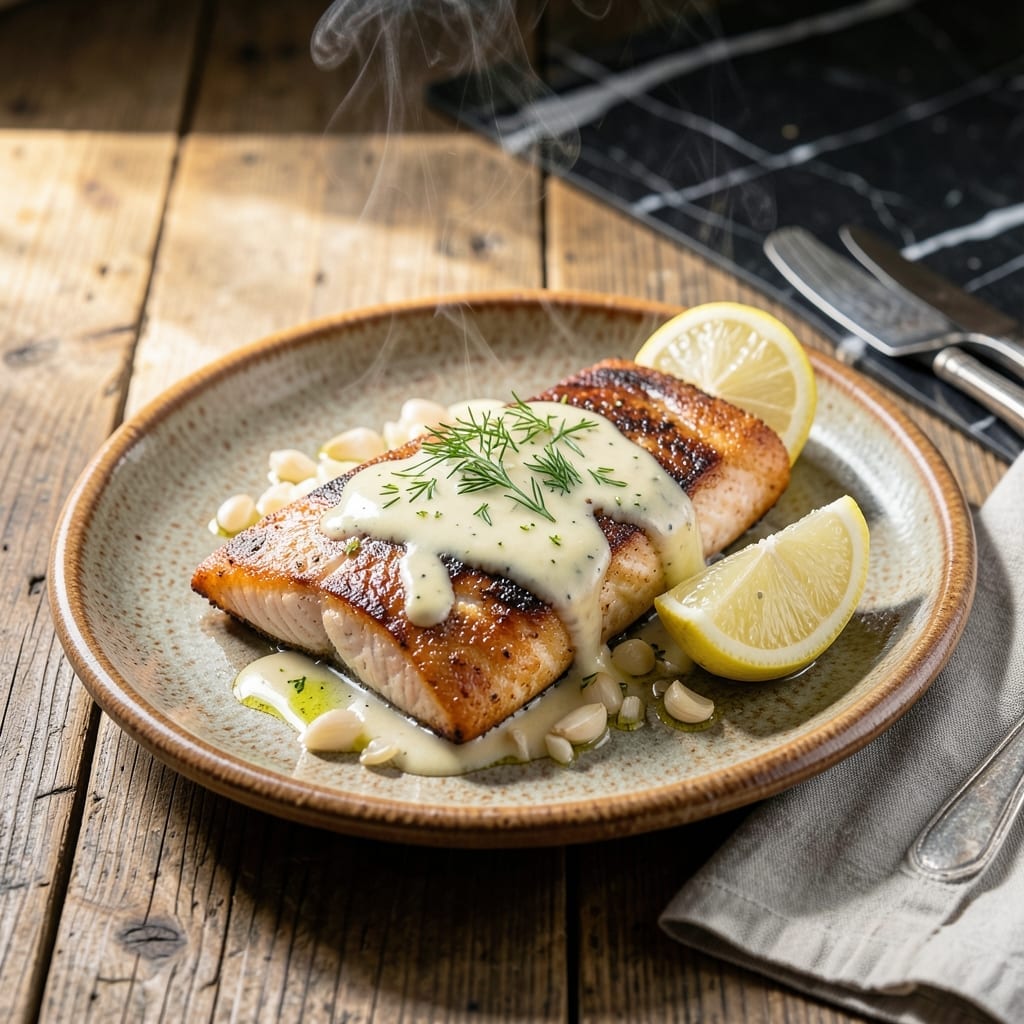 Fried Salmon Sauce Recipe: Luxurious Velvety Finish for Pan-Seared Fish