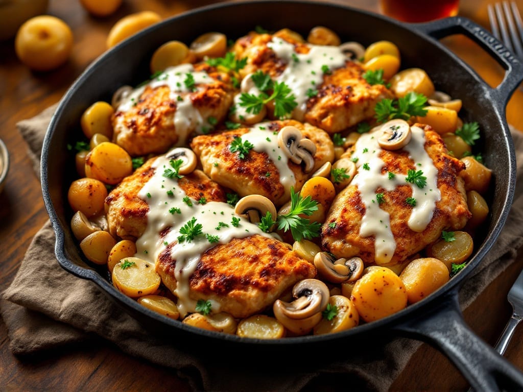 Applebee's Sizzling Chicken Skillet Recipe: Crispy Parmesan Crust Meets Creamy Mushroom Gravy