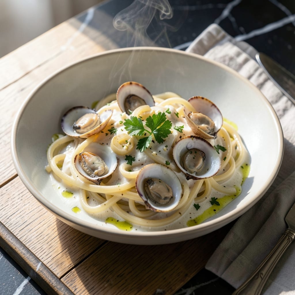 Linguini and White Clam Sauce Recipe: Briny Elegance With Garlic and Herbs Linguini and White Clam Sauce Recipe: Briny Elegance With Garlic and Herbs