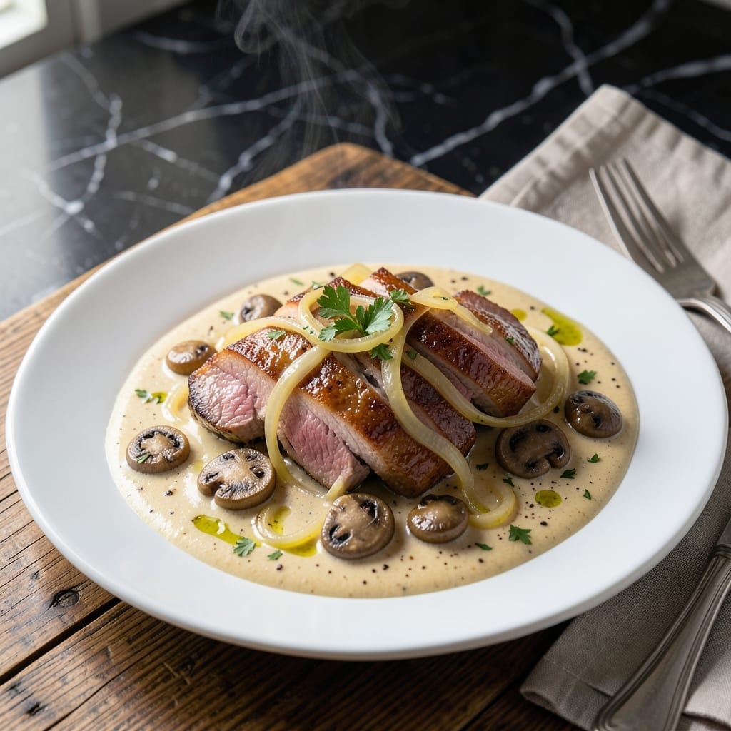 Pork Stroganoff Sauce Recipe: Tangy Cream Base for Noodles