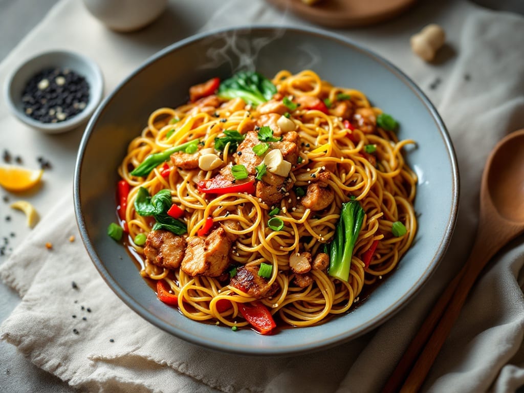Chicken Lo Mein Recipe: Wok-Tossed Noodles With Chewy Egg Ribbons