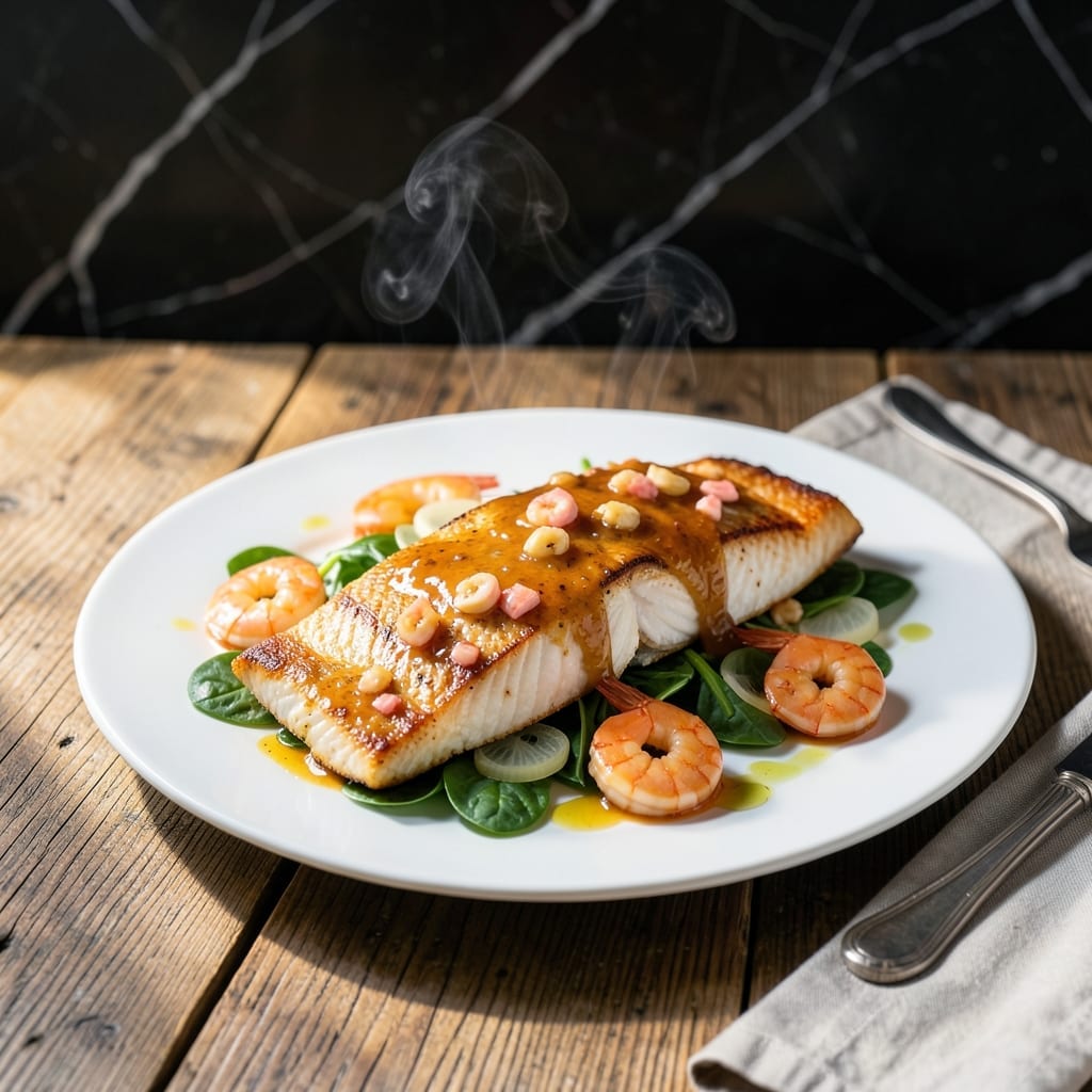 Fish With Shrimp Sauce Recipe: Coastal Flavors in a Velvety Glaze