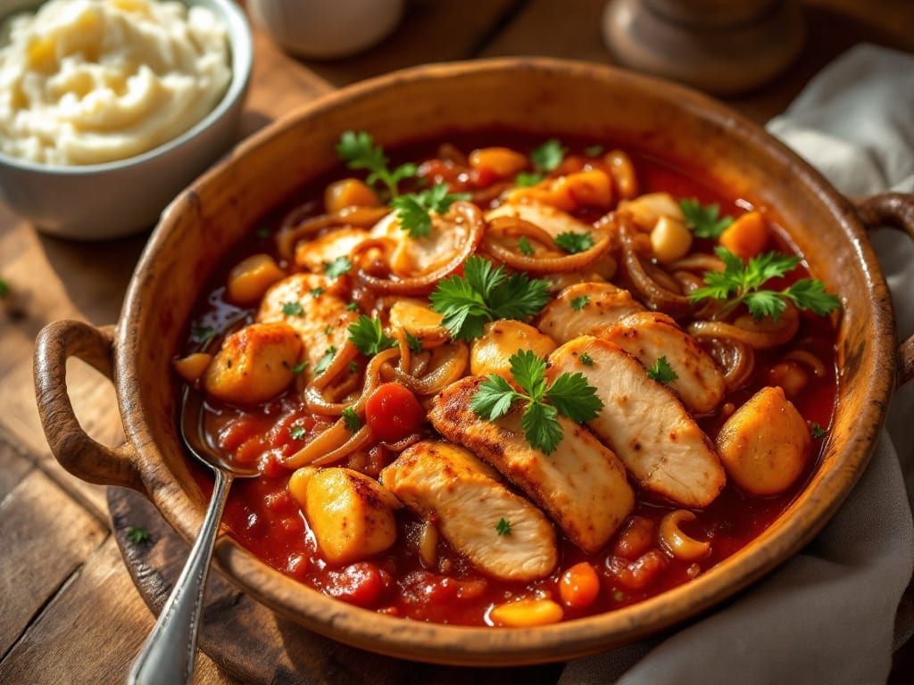 Chicken Goulash Recipe: Paprika-Rich Stew With Tender Shreds