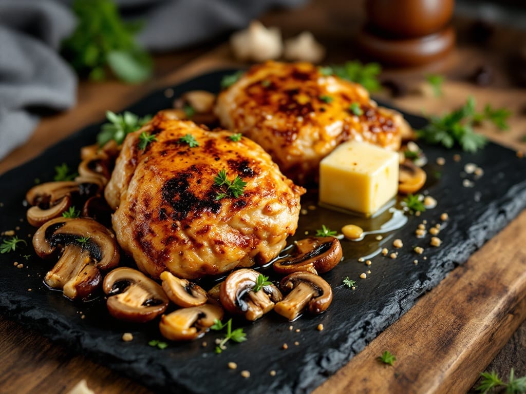 Chicken Thigh and Mushroom Recipe: Pan-Sear with Earthy Wine Reduction