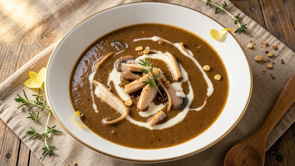 Canned Chicken and Cream of Mushroom Soup Recipe: Velvety Mushroom Cream with Shredded Chicken