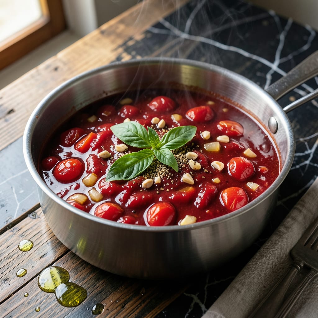 5 Star Marinara Sauce Recipe: San Marzano Tomato Elegance detailed visual guide