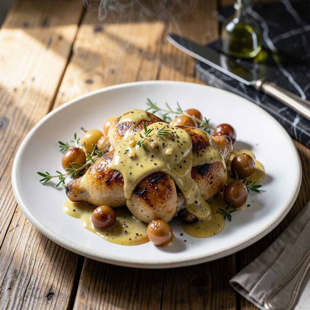 Rabbit in Mustard Sauce Recipe: French Bistro-Style Tender Meat Rabbit in Mustard Sauce Recipe: French Bistro-Style Tender Meat