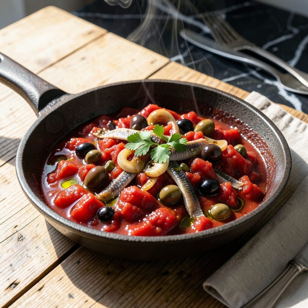 Traditional Puttanesca Sauce Recipe: Briny Olive and Caper Zing