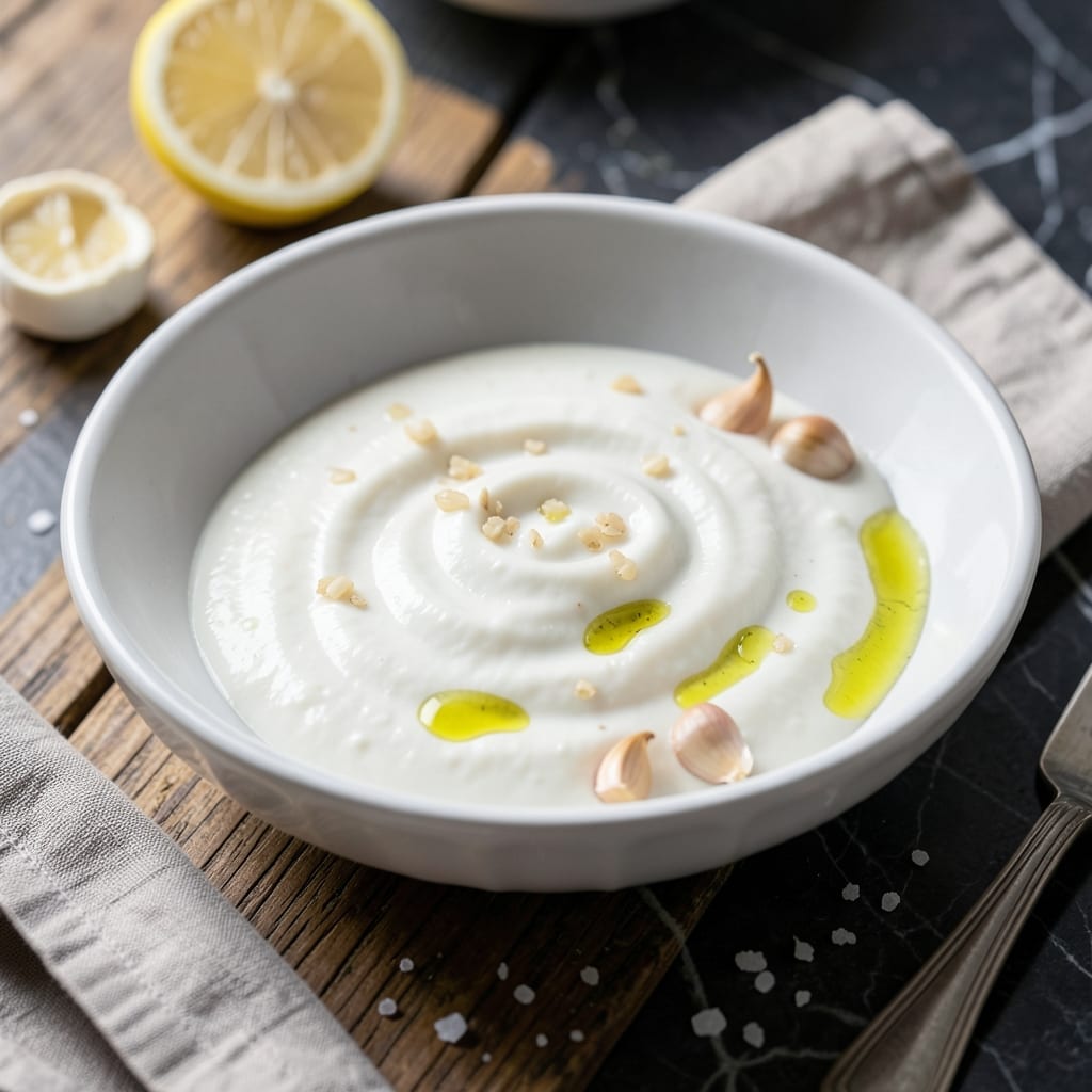 Toum Garlic Sauce Recipe: Lebanese-Style Creamy Emulsion