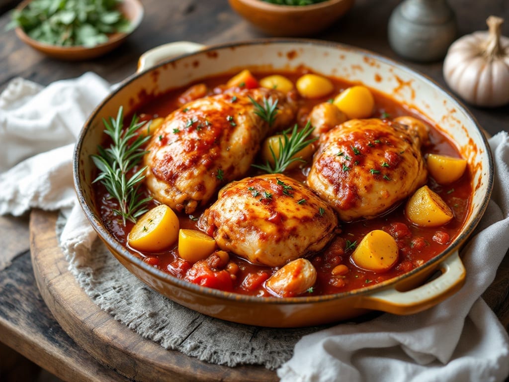 Grandma's Chicken Cacciatore Recipe: Tomato-Braised with Herbs and Wine