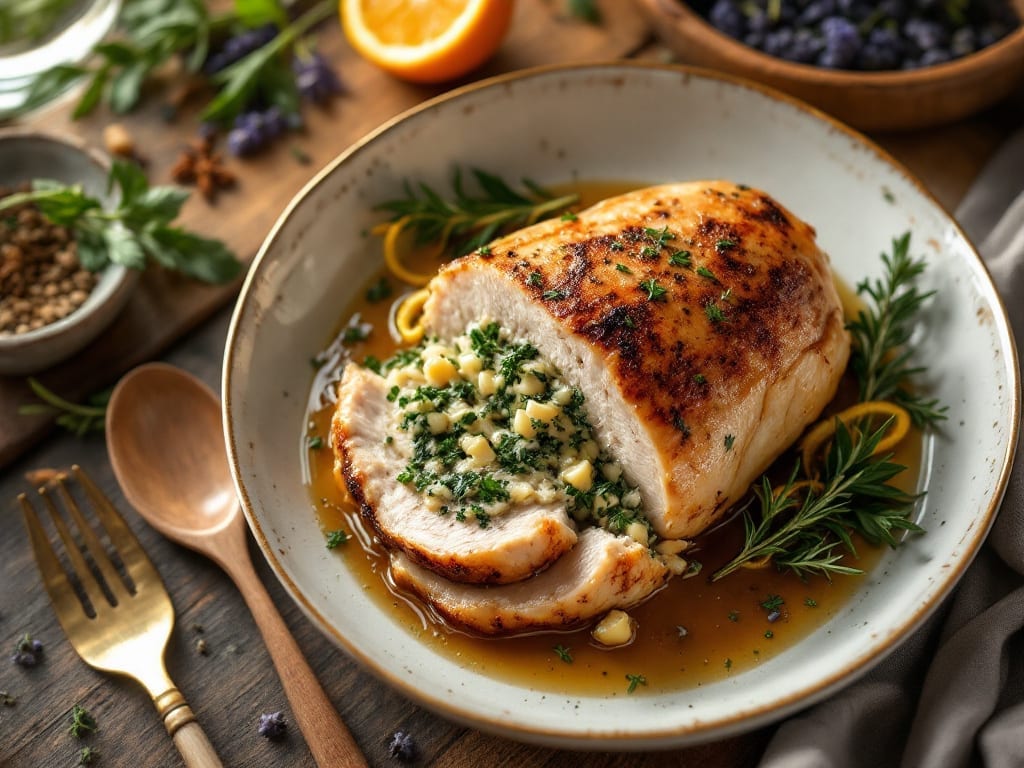 Ruth Chris Stuffed Chicken Recipe: Herb-Butter Roast With Melty Cheese Center
