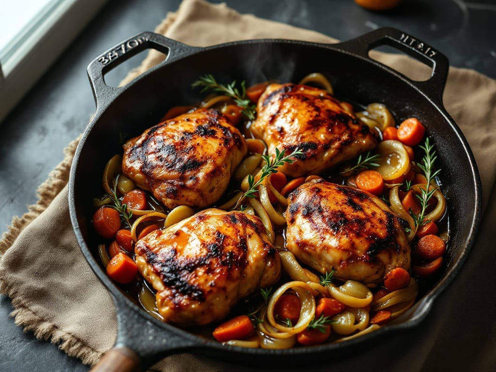 Boneless Skinless Chicken Thighs in Dutch Oven Recipe: Dutch Oven Braised to Juicy, Fall-Off Tenderness
