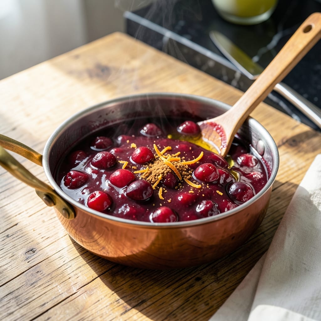 Brandied Cranberry Sauce Recipe: Boozy Holiday Essence with Citrus Zing