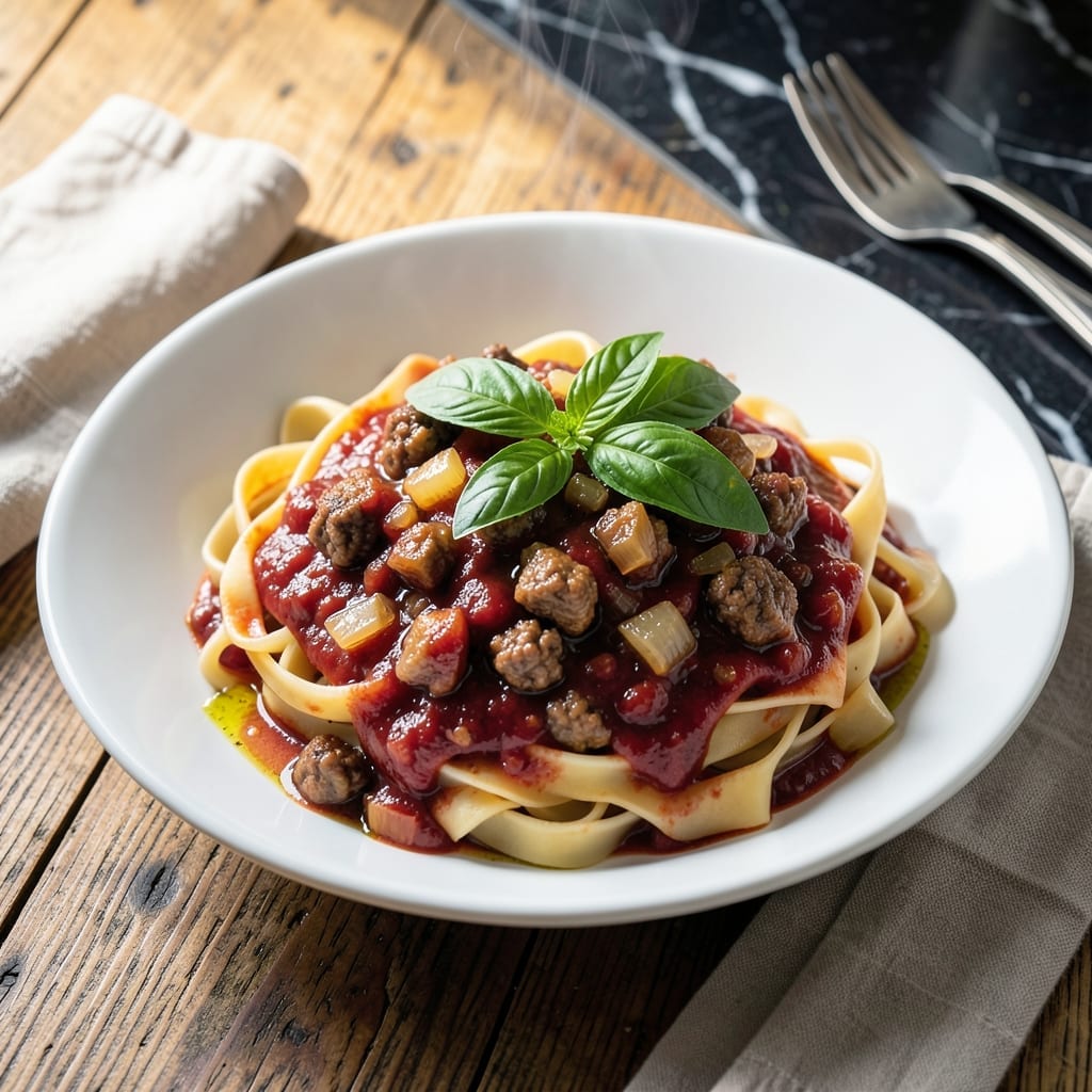 Classico Meat Sauce Recipe: Rich Tomato-Basil Simmer for Pasta Night