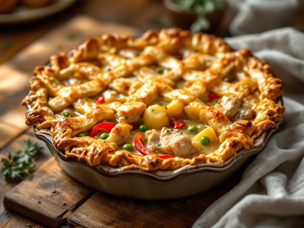 Cracker Barrel Chicken Pot Pie Copycat Recipe: Flaky Crust, Creamy Filling That Stays Golden