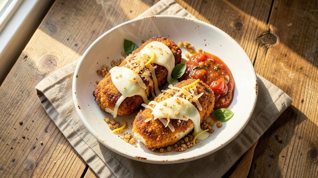 Chicken Parmesean Recipe: Crispy Breaded Crust With Melty Cheese Layers