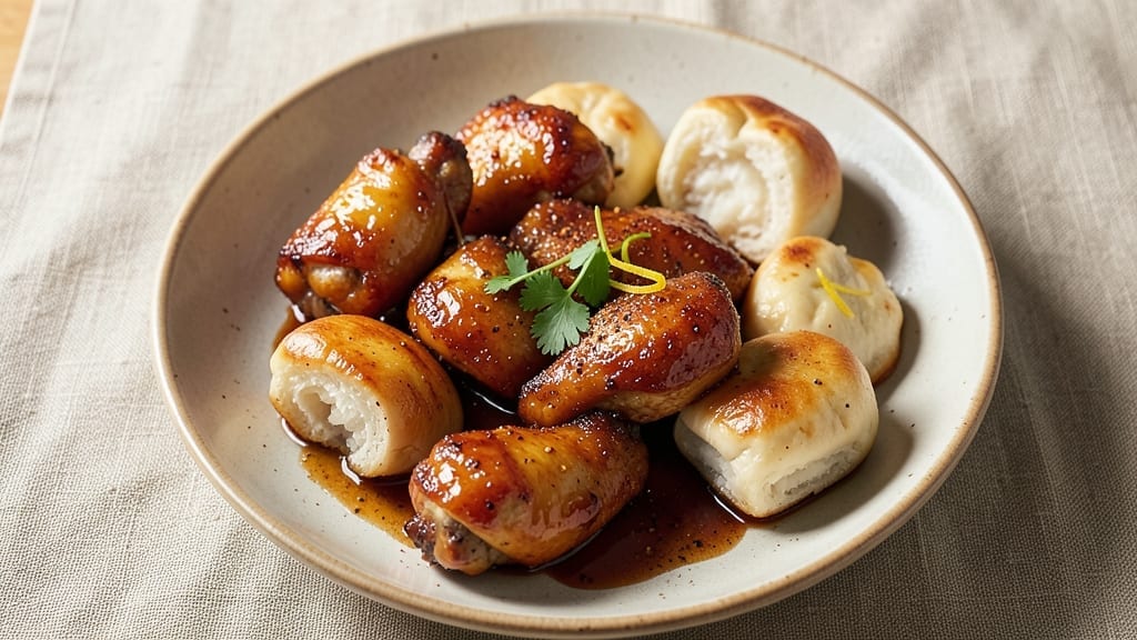 Kao Pao Chicken Recipe: Steamed Buns With Juicy Chicken and Sweet Glaze Kao Pao Chicken Recipe: Steamed Buns With Juicy Chicken and Sweet Glaze