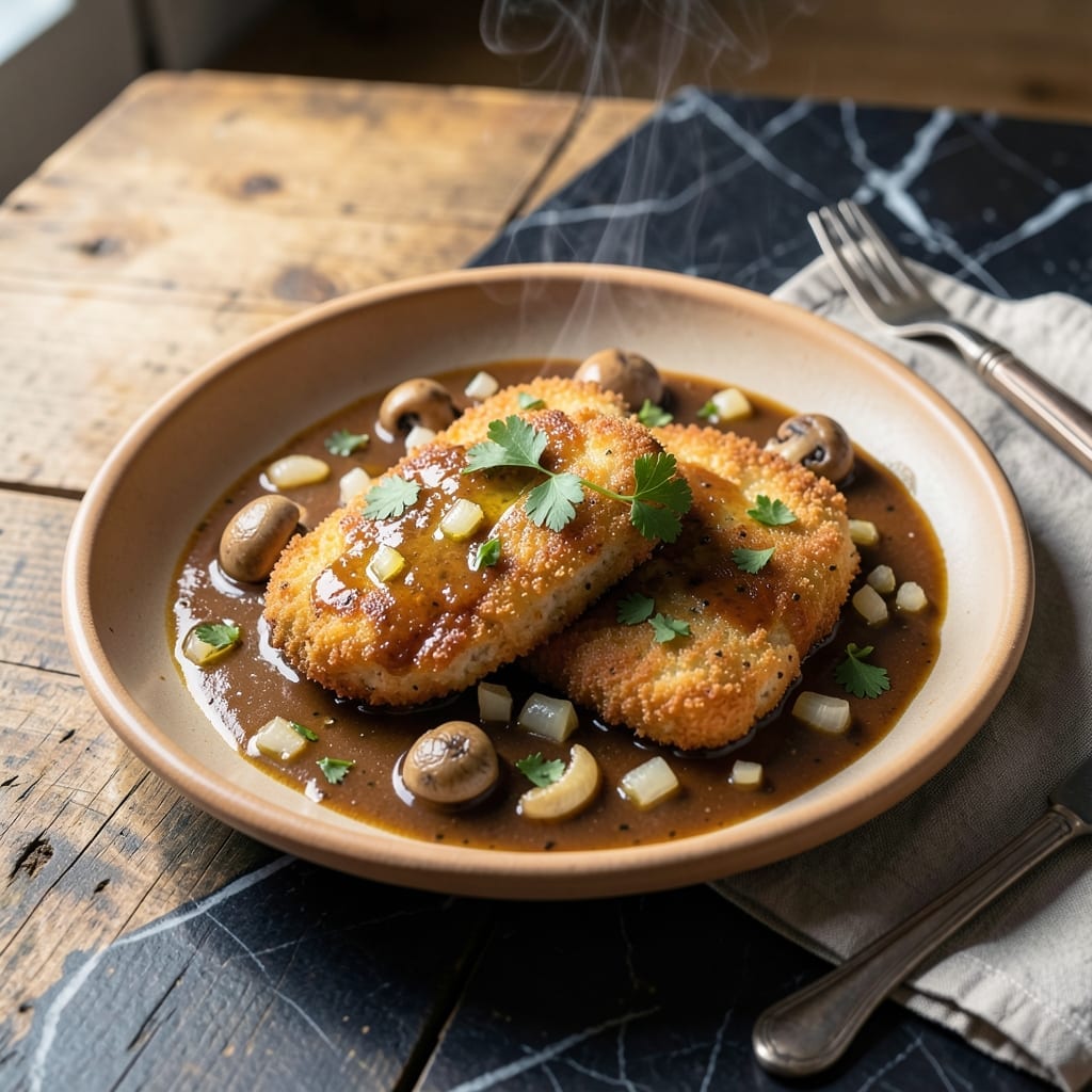 Jaeger Schnitzel Sauce Recipe: Traditional German Creamy Mushroom Gravy Jaeger Schnitzel Sauce Recipe: Traditional German Creamy Mushroom Gravy