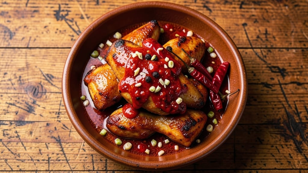Sichuan Chicken Recipe: Fiery Garlic-Chili Crunch With Juicy Bites