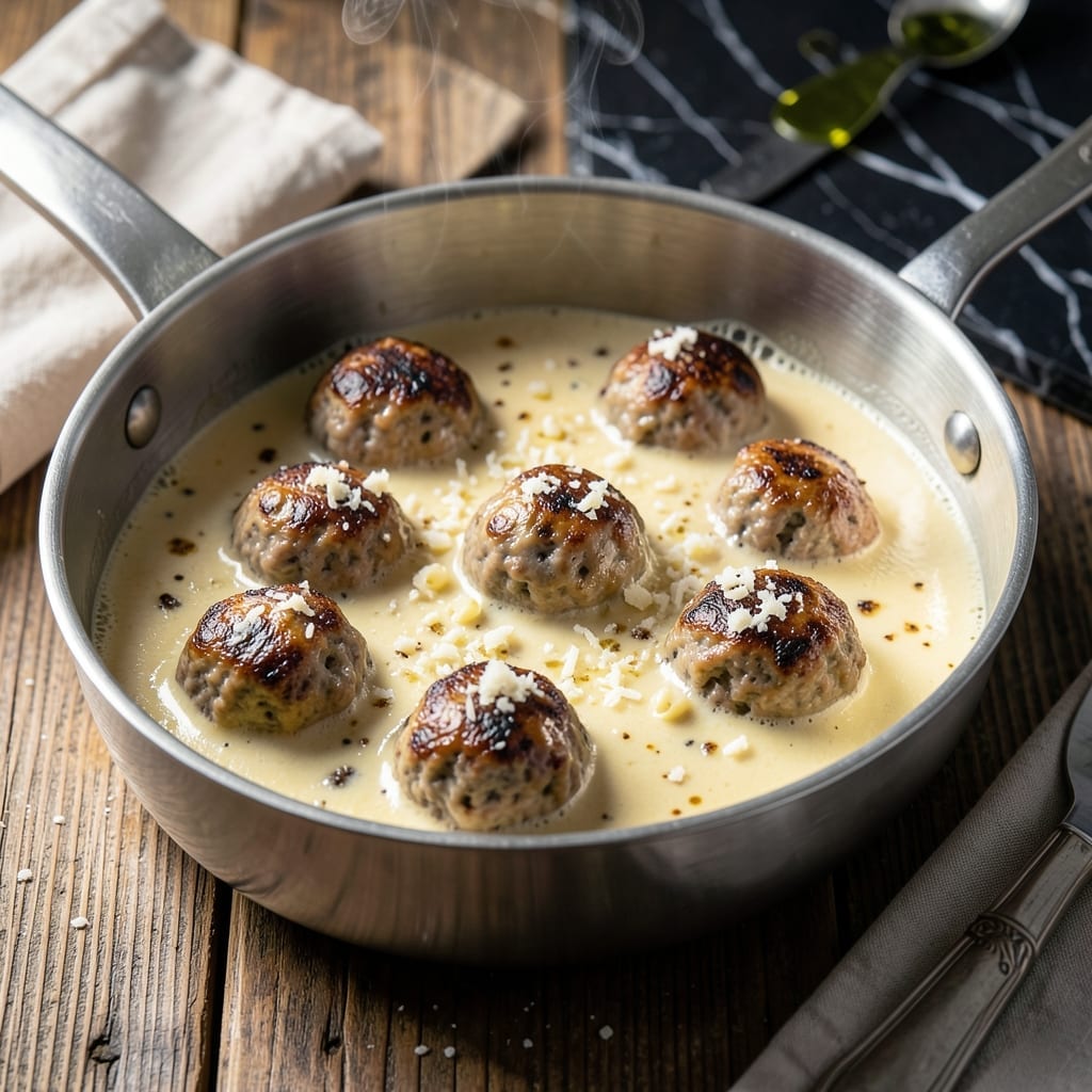 Creamy Sauce for Meatballs Recipe: Velvety Parmesan-Infused Richness