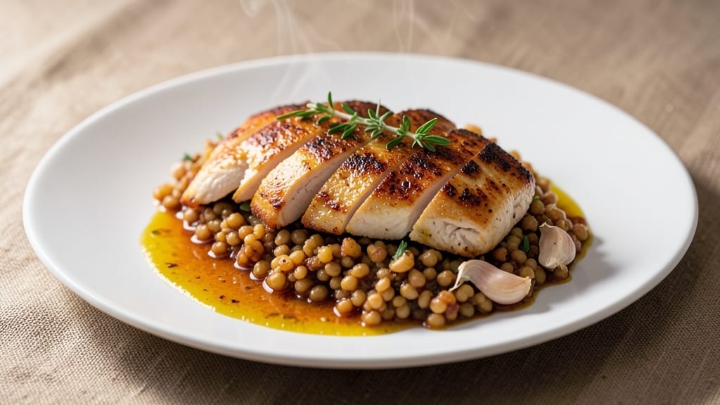 Chicken and Farro Recipe: Hearty Grain Bowl With Savory Herb Crunch Chicken and Farro Recipe: Hearty Grain Bowl With Savory Herb Crunch