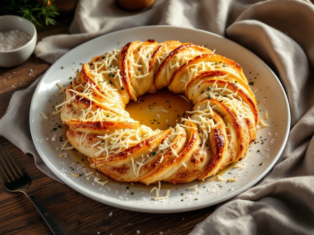 Chicken Wreath Recipe: Herb-Infused Crispy Edges With Cheesy Pull-Apart Magic