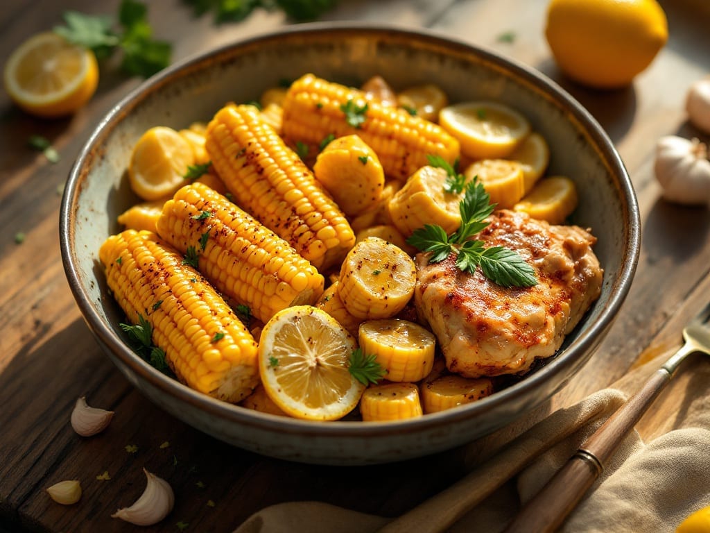 Chicken and Corn on the Cob Recipe: Buttery Grilled Duo With Charred Sweetness