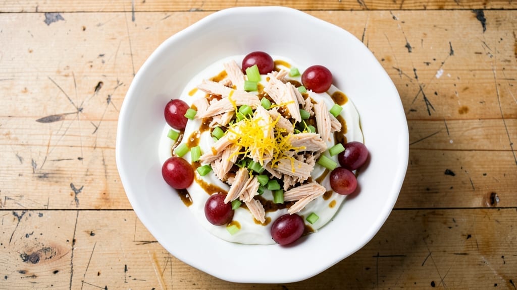 Chicken Salad Recipe with Canned Chicken: No-Mayonnaise Creaminess With Crunchy Texture