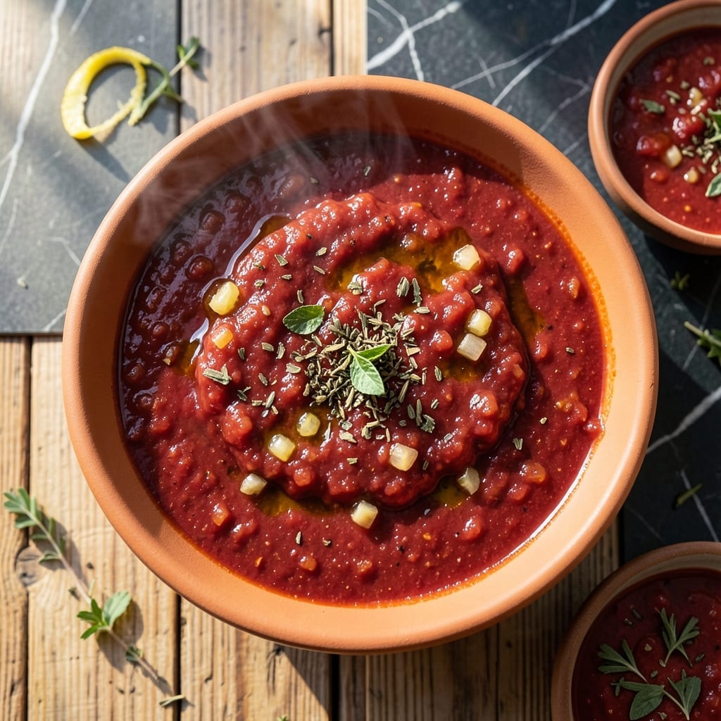 Famous Pizza Sauce Recipe: Italian Herb-Infused Simmered Base