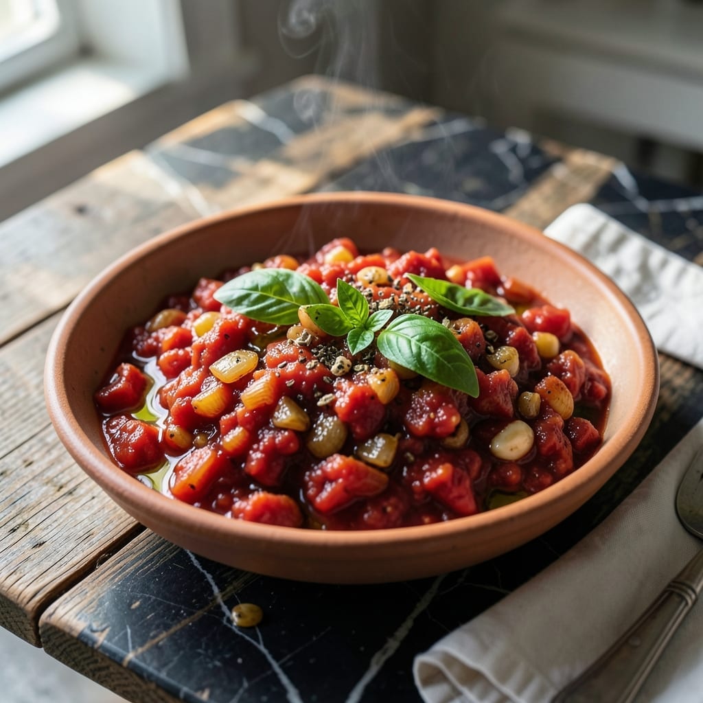 Chunky Pasta Sauce Recipe: Rustic Tomato Texture for Perfect Coating