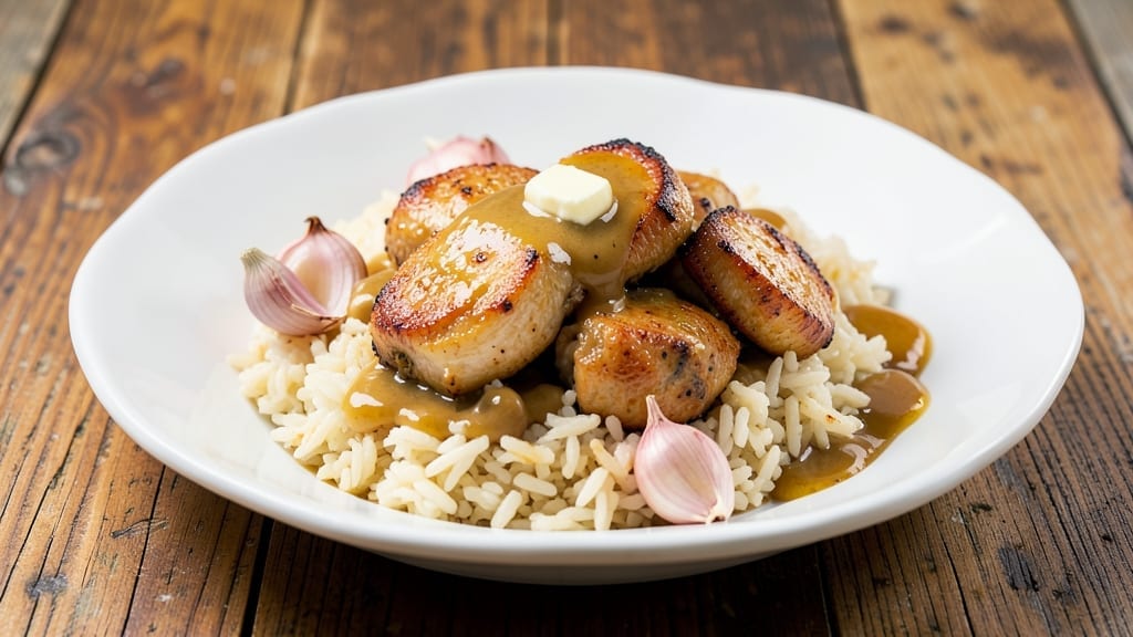 Cracker Barrel Chicken and Rice Copycat Recipe: One-Pan Creamy Garlic Butter Magic